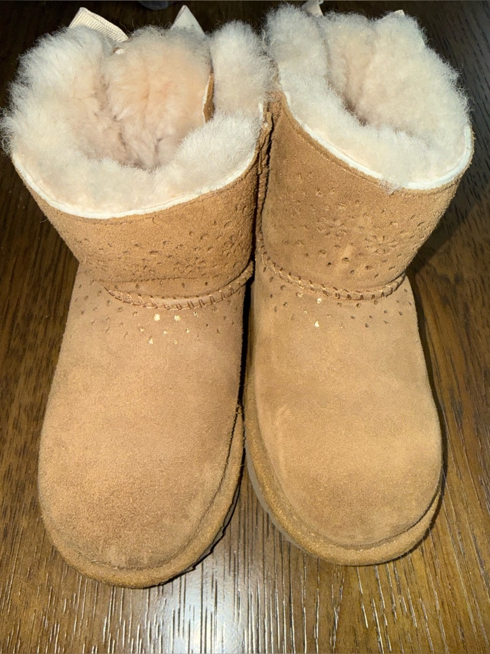 UGG Kids Chestnut Suede Shearling Lined Booties